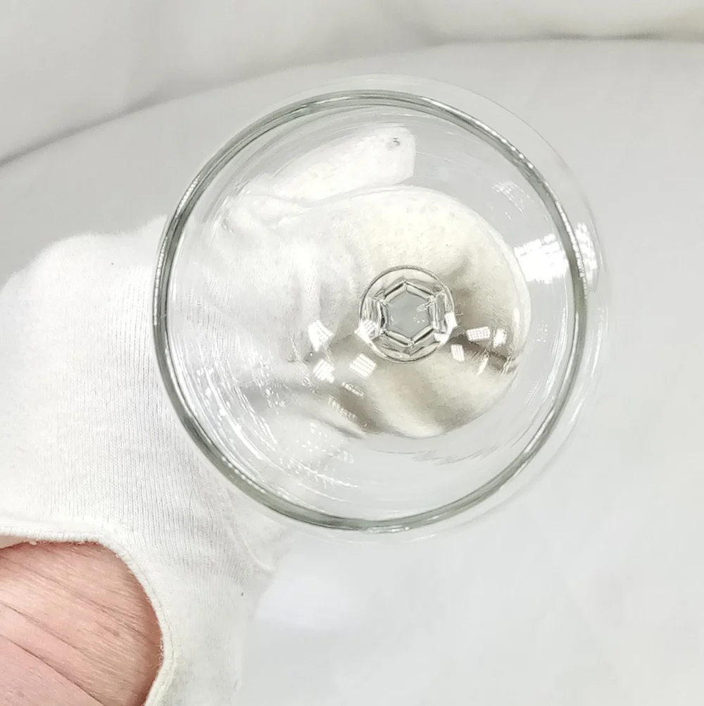 Elegant Clear Hexagonal Stem Wine Glass Water Goblet